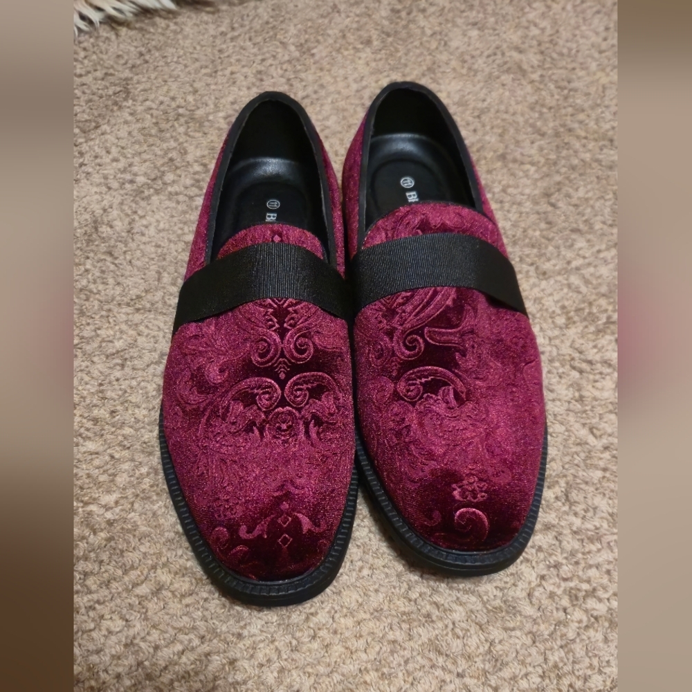 Men's Burgundy Dress Loafers New Never Worn